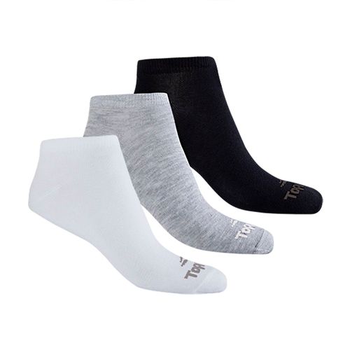 Medias Topper Hombre Pack X3 Zoquete Blanco/Gris/Negro